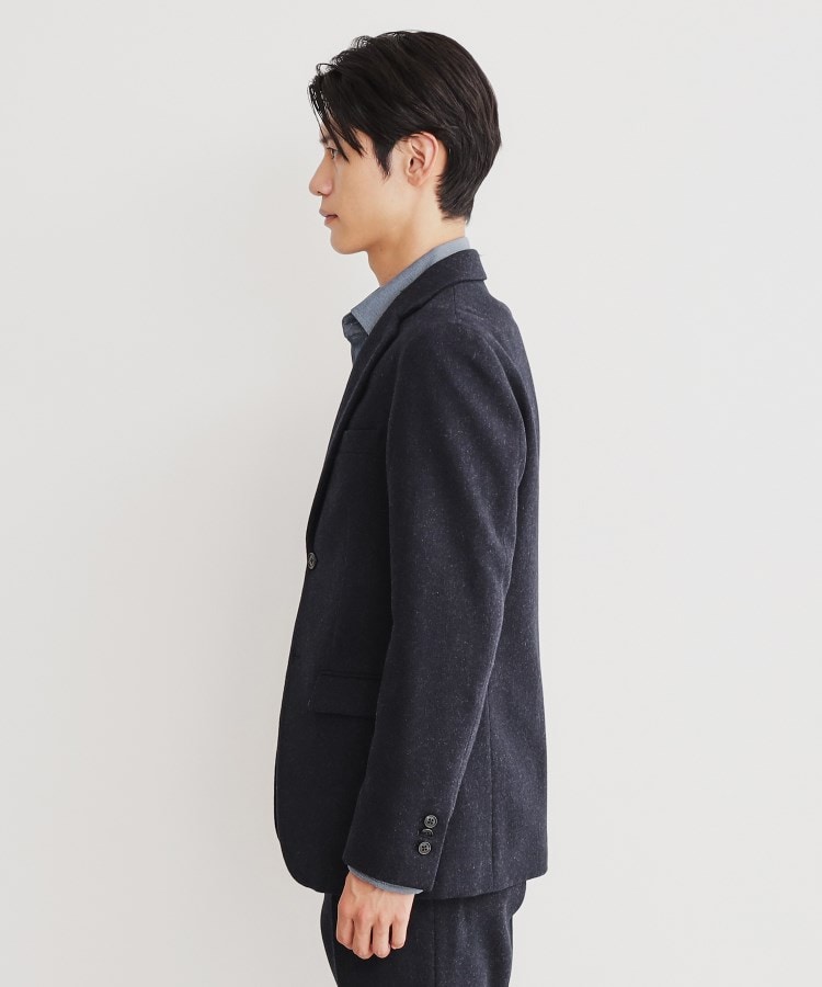 カシミヤ混ピンヘッドジャケット【セットアップ可/ビジネス対応 カシミヤ混ピンヘッドジャケット【セットアップ可/ビジネス対応