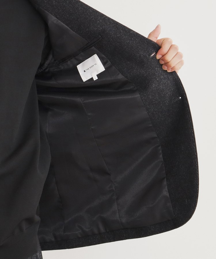 カシミヤ混ピンヘッドジャケット【セットアップ可/ビジネス対応 カシミヤ混ピンヘッドジャケット【セットアップ可/ビジネス対応