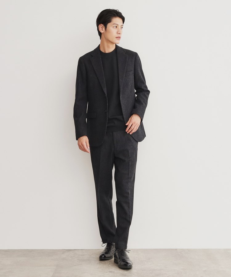 ザ ショップ ティーケー（メンズ）(THE SHOP TK(Men))のカシミヤ混ピンヘッドスラックス【セットアップ可/ビジネス対応】4