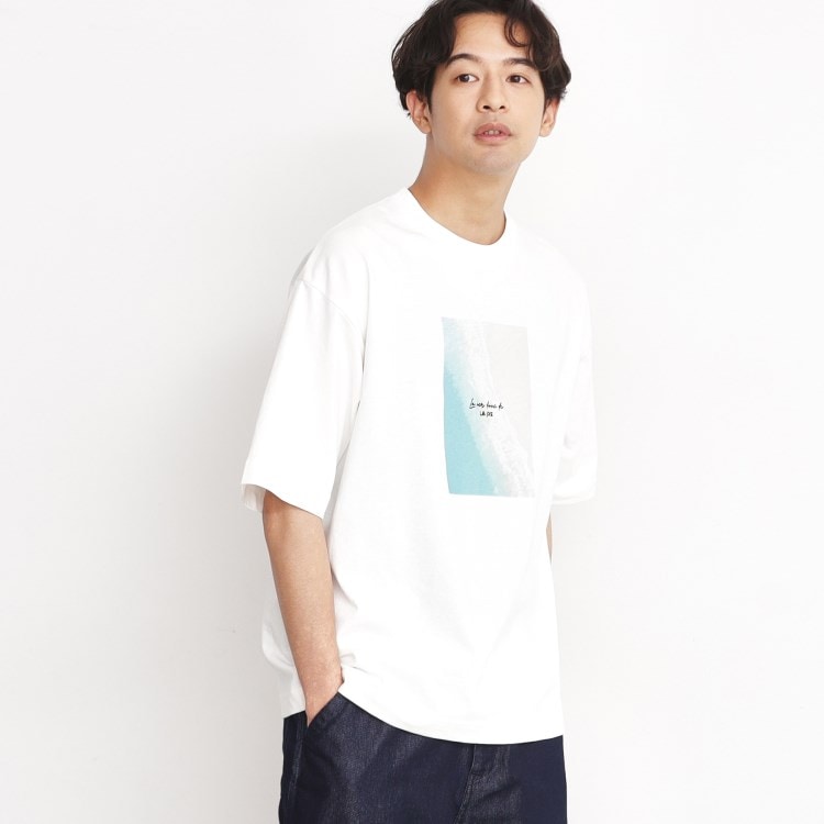 ザ ショップ ティーケー（メンズ）(THE SHOP TK(Men))のオーガニックコットンプリントTEE Ｔシャツ