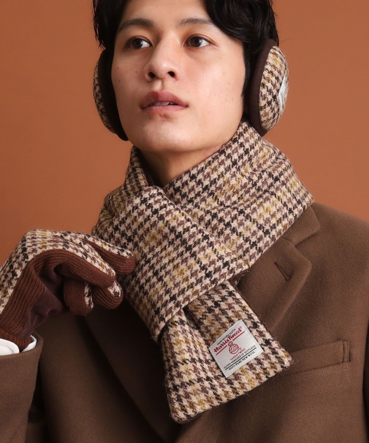 ザ ショップ ティーケー（メンズ）(THE SHOP TK(Men))の【HARRIS TWEED／ハリスツイード】中綿入り差込マフラー ベージュ(952)