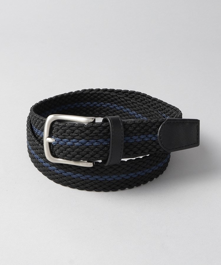 ザ ショップ ティーケー（メンズ）(THE SHOP TK(Men))のゴムメッシュベルト ブラック(519)