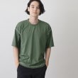 ザ ショップ ティーケー（メンズ）(THE SHOP TK(Men))の冷感ポンチステッチTシャツ 接触冷感／リラックスシルエット グリーン(024)
