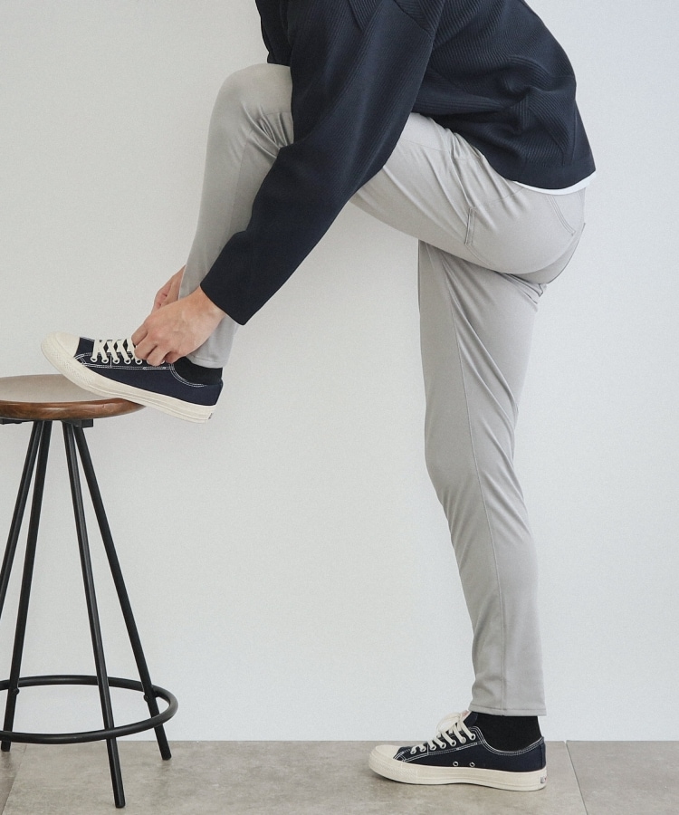 ザ ショップ ティーケー（メンズ）(THE SHOP TK(Men))の【ヒルナンデス！で紹介】プレミアムスキニーパンツ 360°ストレッチ ライトグレー(011)