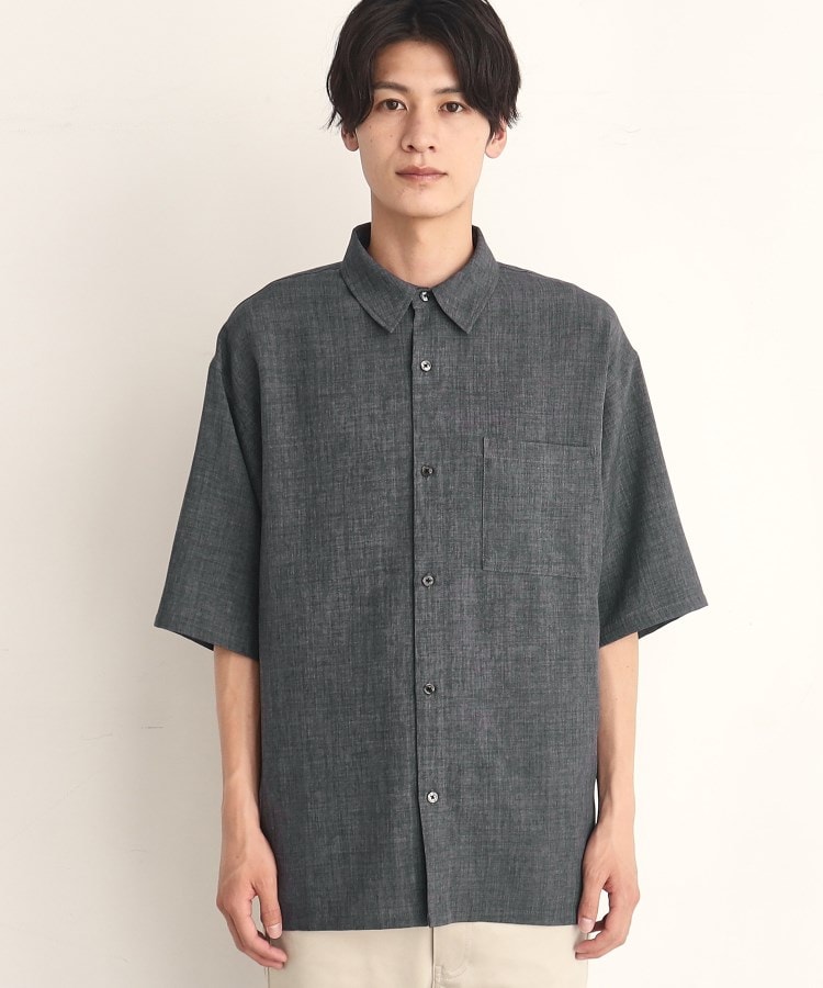 ザ ショップ ティーケー（メンズ）(THE SHOP TK(Men))の【清涼感〇/さらさら素材】リラックス五分袖シャツ1