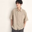 ザ ショップ ティーケー（メンズ）(THE SHOP TK(Men))の【清涼感〇/さらさら素材】リラックス五分袖シャツ ライトベージュ(051)