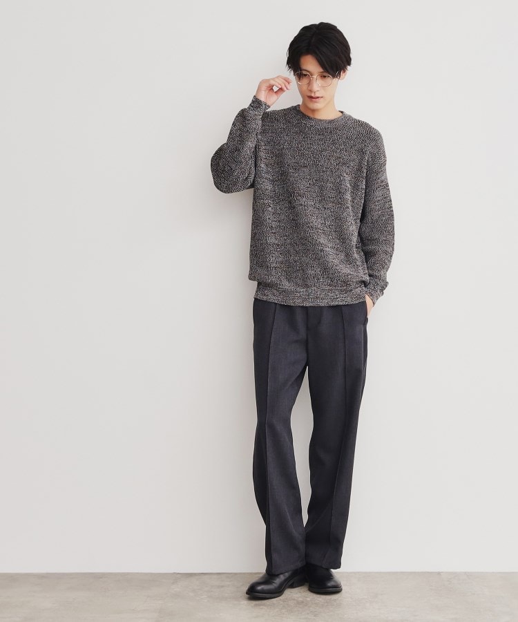 畦編みニットプルオーバー リラックスシルエット(ニット 畦編みニットプルオーバー リラックスシルエット(ニット