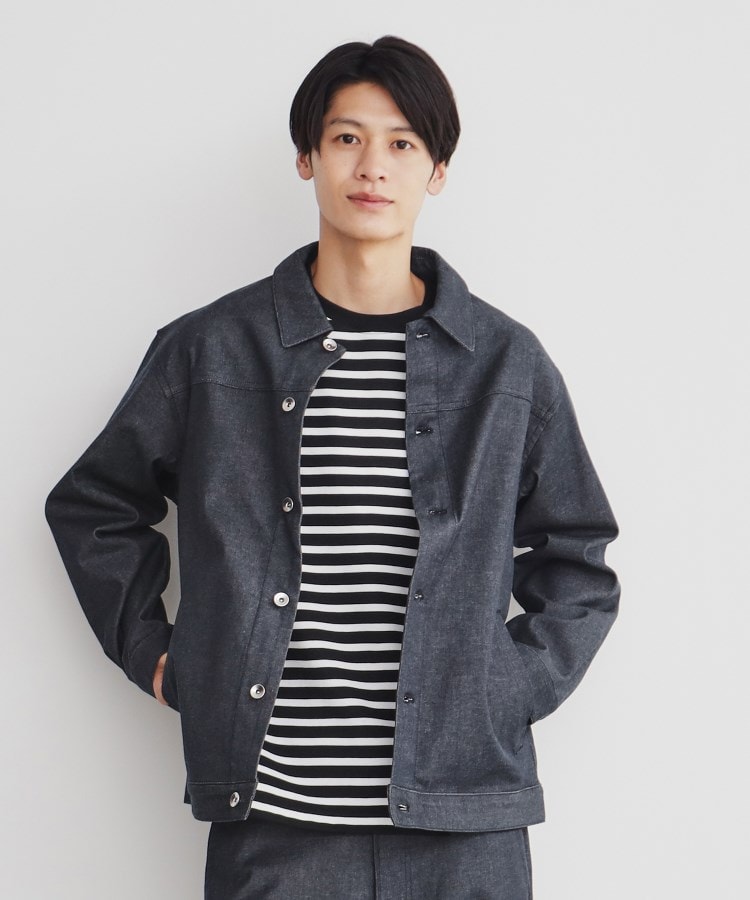 エバーデニムブルゾン セットアップ可/色落ちしにくい(デニム エバーデニムブルゾン セットアップ可/色落ちしにくい(デニム