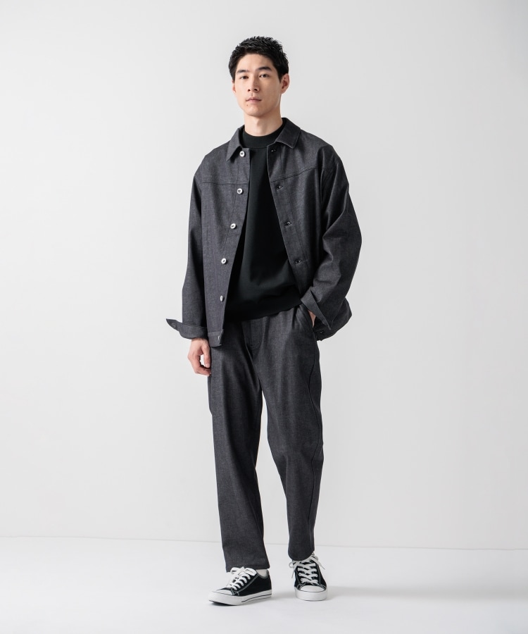 エバーデニムワイドパンツ セットアップ可/色落ちしにくい エバーデニムワイドパンツ セットアップ可/色落ちしにくい