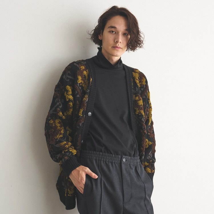 ザ ショップ ティーケー（メンズ）(THE SHOP TK(Men))のサガラ刺繍ニットカーディガン カーディガン/ボレロ