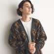 ザ ショップ ティーケー（メンズ）(THE SHOP TK(Men))のサガラ刺繍ニットカーディガン グリーン(124)
