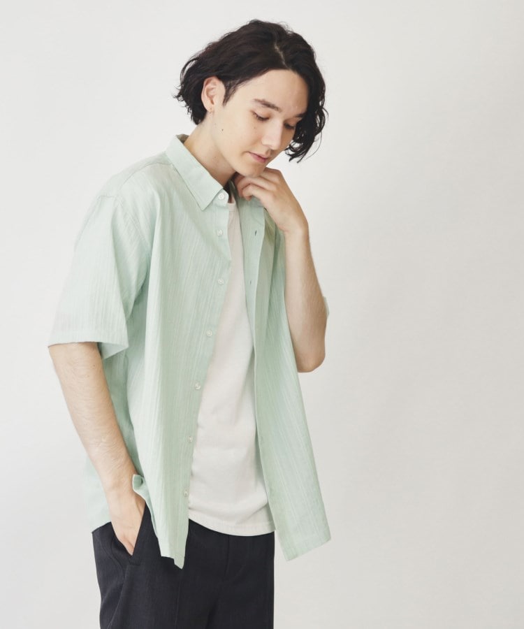 ザ ショップ ティーケー（メンズ）(THE SHOP TK(Men))のコットンレース半袖シャツ19