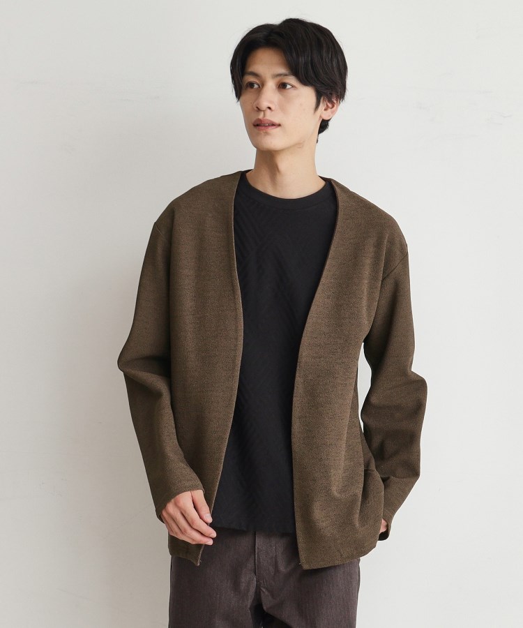 バルキータッチノーカラーカーディガン(カーディガン/ボレロ バルキータッチノーカラーカーディガン(カーディガン/ボレロ