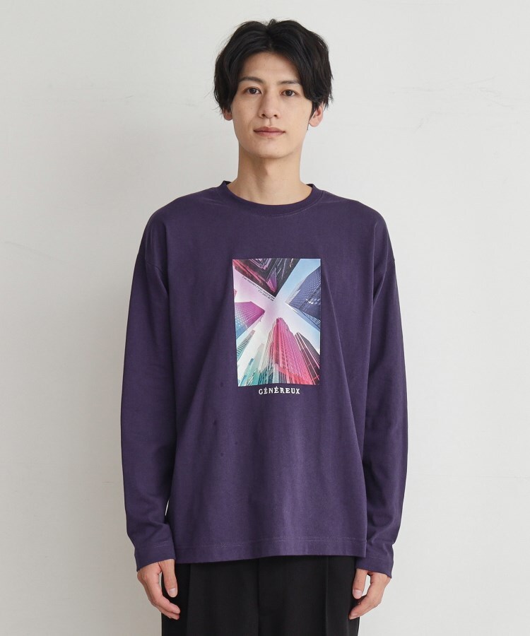 ザ ショップ ティーケー（メンズ）(THE SHOP TK(Men))の【6色展開】Parisフォト／ロゴ長袖Tシャツ25