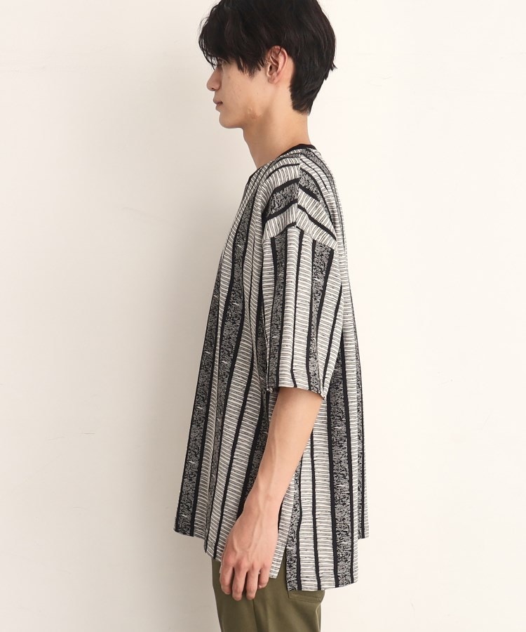 ザ ショップ ティーケー（メンズ）(THE SHOP TK(Men))のビッグシルエット総柄アソートTシャツ 幾何学／ドット／ストライプ／バックロゴ2