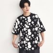 ザ ショップ ティーケー（メンズ）(THE SHOP TK(Men))のビッグシルエット総柄アソートTシャツ 幾何学／ドット／ストライプ／バックロゴ ブラック(119)