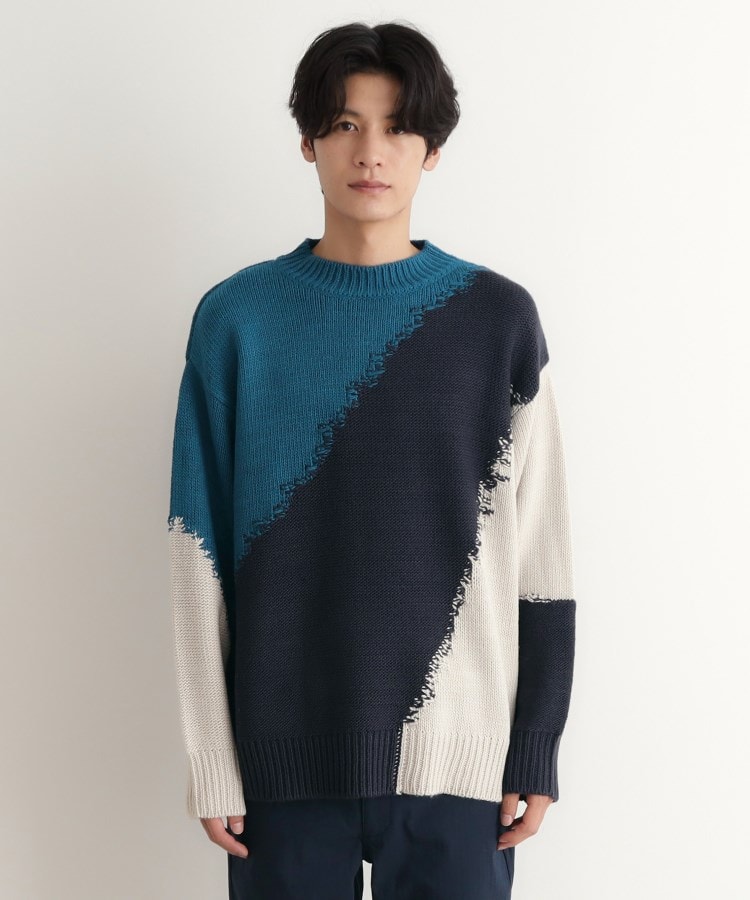 切替インターシャニット(ニット/セーター) | THE SHOP TK(Men 切替インターシャニット(ニット/セーター) | THE SHOP TK(Men