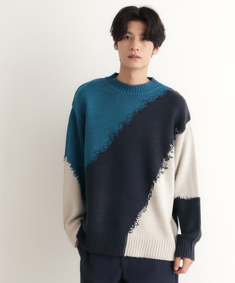 切替インターシャニット(ニット/セーター) | THE SHOP TK(Men 切替インターシャニット(ニット/セーター) | THE SHOP TK(Men