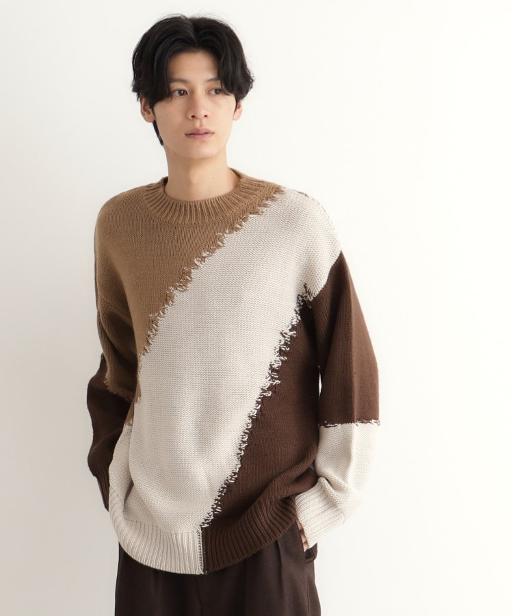 切替インターシャニット(ニット/セーター) | THE SHOP TK(Men 切替インターシャニット(ニット/セーター) | THE SHOP TK(Men