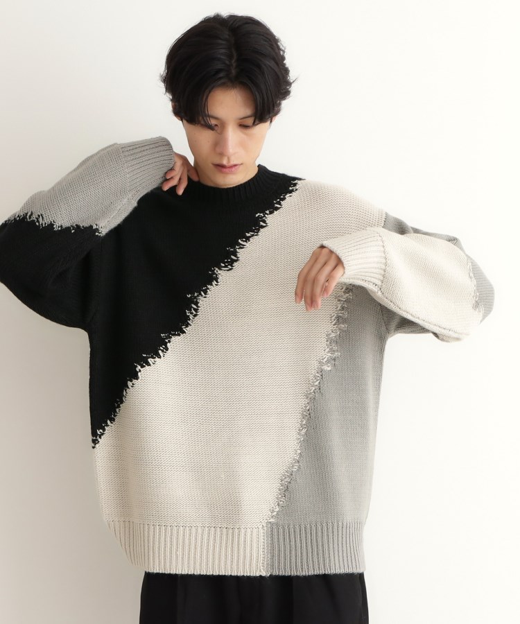 切替インターシャニット(ニット/セーター) | THE SHOP TK(Men 切替インターシャニット(ニット/セーター) | THE SHOP TK(Men