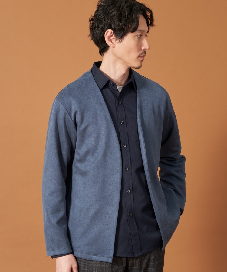 ザ ショップ ティーケー（メンズ）(THE SHOP TK(Men))の杢スウェードタッチカーディガン9