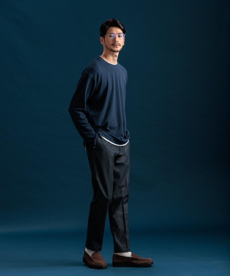ザ ショップ ティーケー（メンズ）(THE SHOP TK(Men))の杢ふくれフェイクレイヤードプルオーバー24