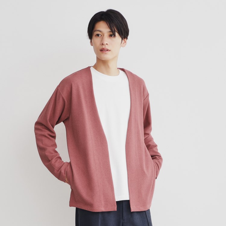 ザ ショップ ティーケー（メンズ）(THE SHOP TK(Men))の【カーディガン＋ロンTセットアイテム】杢ふくれアンサンブルカーディガン カーディガン/ボレロ