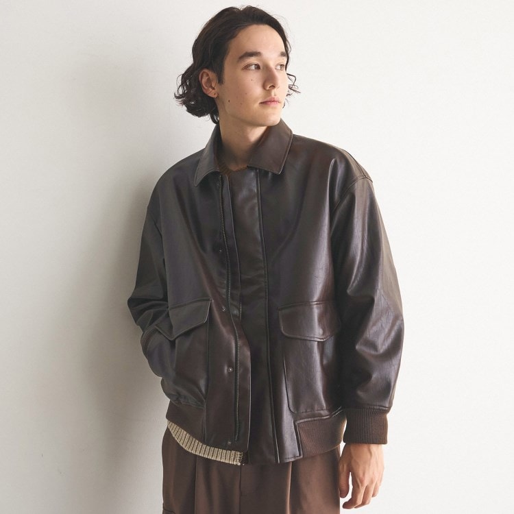 ザ ショップ ティーケー（メンズ）(THE SHOP TK(Men))のヴィンテージライクA2ブルゾン ビッグシルエット ブルゾン/ジャンバー