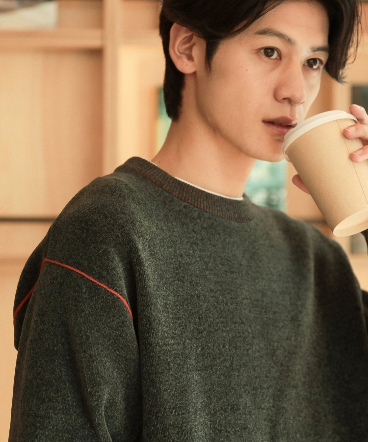 ザ ショップ ティーケー（メンズ）(THE SHOP TK(Men))の【ハグするニット】モールニットクルーネック　親子リンク/ユニセックス6