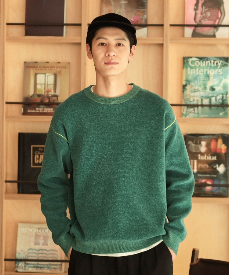 ザ ショップ ティーケー（メンズ）(THE SHOP TK(Men))の【ハグするニット】モールニットクルーネック　親子リンク/ユニセックス23