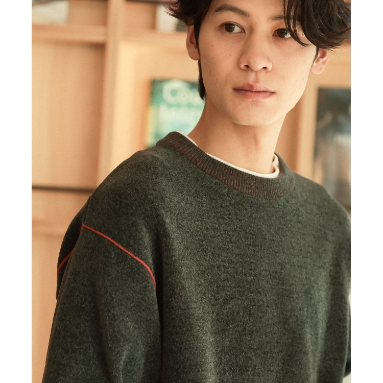 ザ ショップ ティーケー（メンズ）(THE SHOP TK(Men))の【ハグするニット】モールニットクルーネック　親子リンク/ユニセックス ニット/セーター