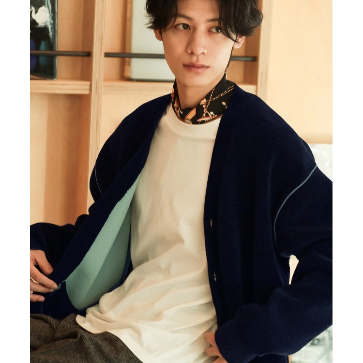 ザ ショップ ティーケー（メンズ）(THE SHOP TK(Men))の【ハグするニット】モールニットカーディガン 親子リンク/ユニセックス カーディガン/ボレロ