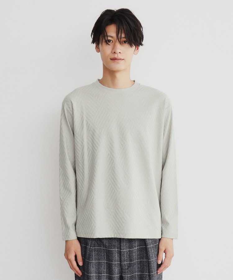 ザ ショップ ティーケー（メンズ）(THE SHOP TK(Men))のリンクスジャカード長袖Ｔシャツ24