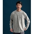 ザ ショップ ティーケー（メンズ）(THE SHOP TK(Men))のリンクスジャカード長袖Ｔシャツ ライトグレー(011)