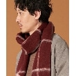 ザ ショップ ティーケー（メンズ）(THE SHOP TK(Men))のウールリバーシブルマフラー ビジネス兼用 ／ チェック ／ へリンボン ボルドー(264)