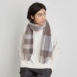ザ ショップ ティーケー（メンズ）(THE SHOP TK(Men))のウールブロックチェックシングルマフラー ユニセックス3