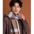 ザ ショップ ティーケー（メンズ）(THE SHOP TK(Men))のウールブロックチェックシングルマフラー ユニセックス モカブラウン(242)