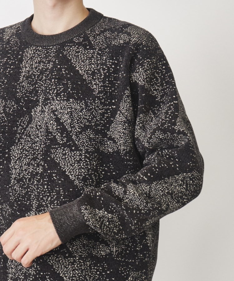 ザ ショップ ティーケー（メンズ）(THE SHOP TK(Men))の総柄モールニットクルーネック　ユニセックス21