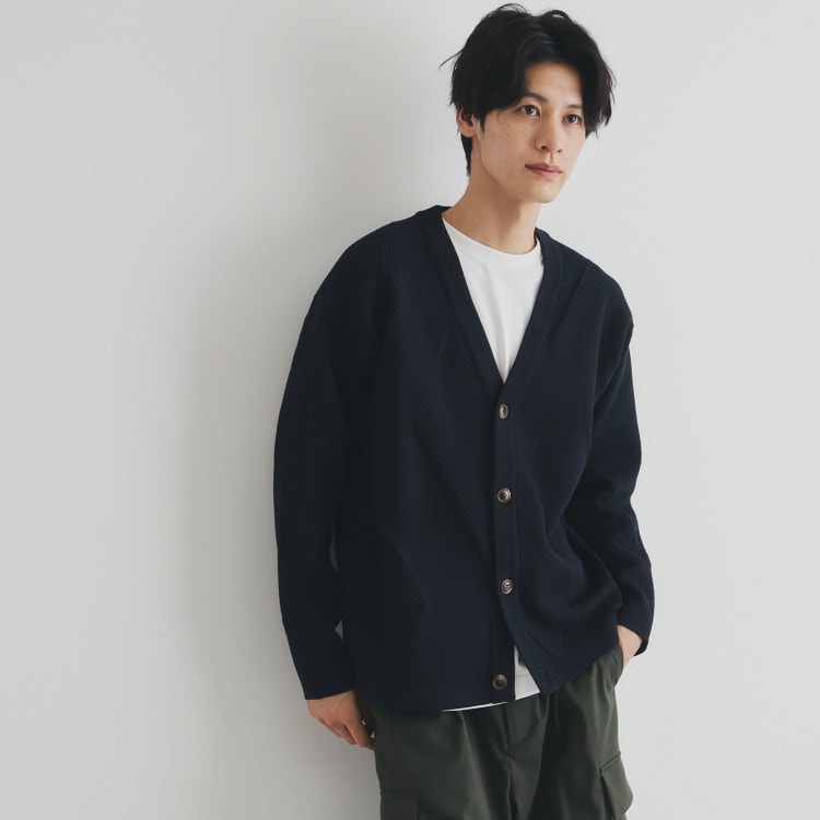ザ ショップ ティーケー（メンズ）(THE SHOP TK(Men))のダイヤパネルアンサンブルカーディガン カーディガン/ボレロ