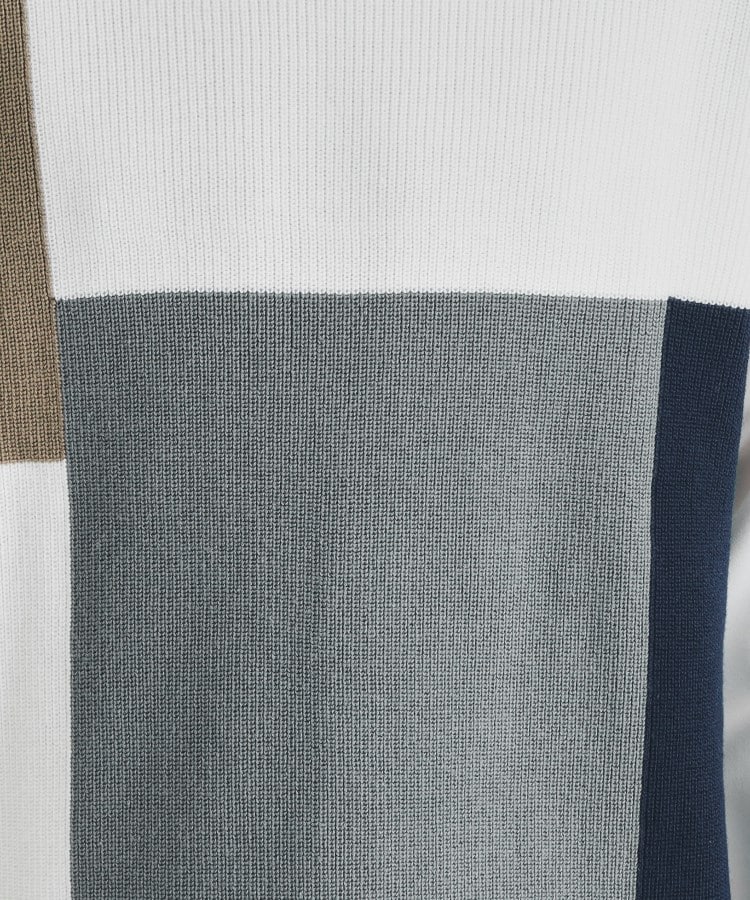 ザ ショップ ティーケー（メンズ）(THE SHOP TK(Men))の異素材ブロッキングニットプルオーバー4