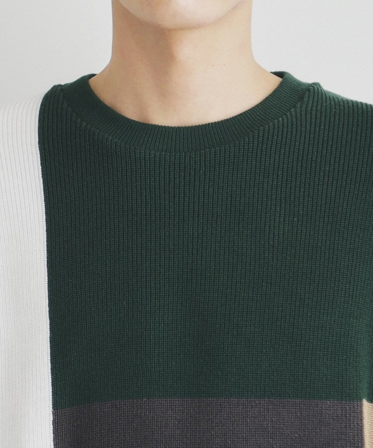 ザ ショップ ティーケー（メンズ）(THE SHOP TK(Men))の異素材ブロッキングニットプルオーバー16