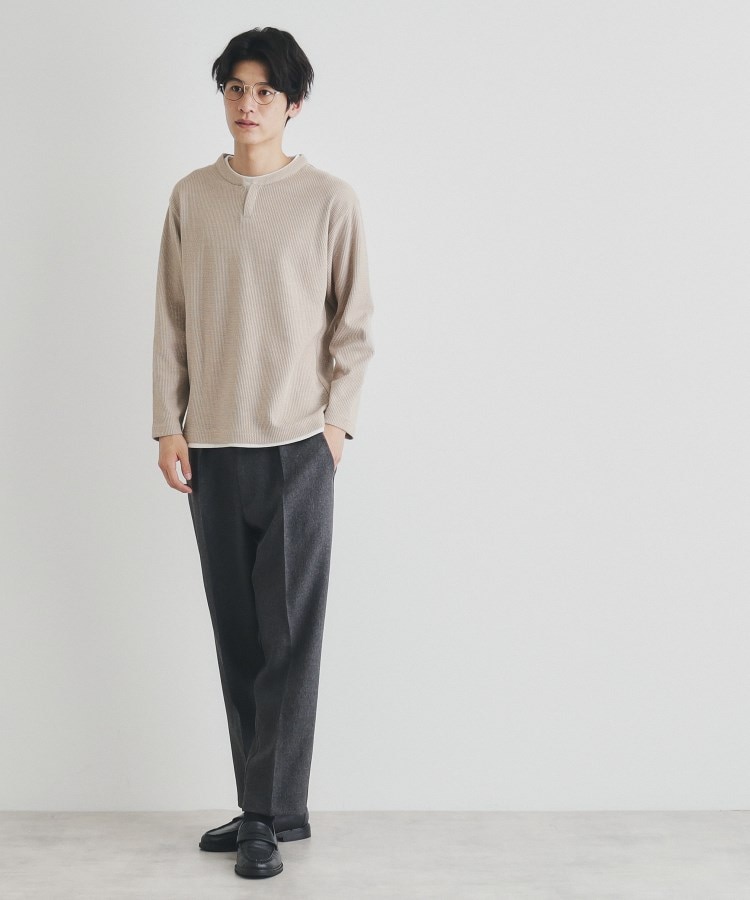 ザ ショップ ティーケー（メンズ）(THE SHOP TK(Men))のスラブワッフルフェイクレイヤード長袖Tシャツ7