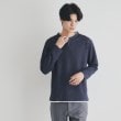 ザ ショップ ティーケー（メンズ）(THE SHOP TK(Men))のスラブワッフルフェイクレイヤード長袖Tシャツ ネイビー(094)