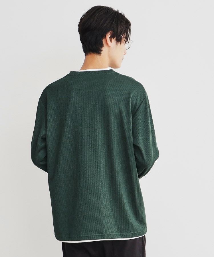 ザ ショップ ティーケー（メンズ）(THE SHOP TK(Men))の畦編みフェイクレイヤードVネック長袖Tシャツ8
