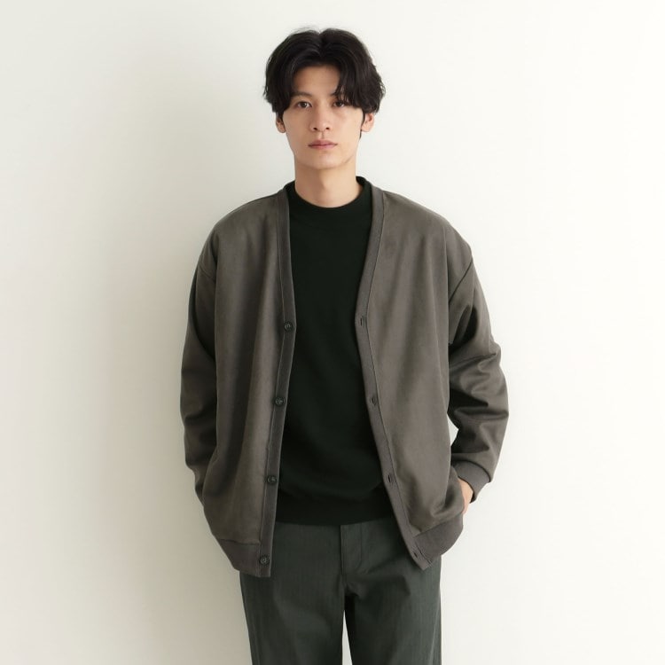 ザ ショップ ティーケー（メンズ）(THE SHOP TK(Men))のツイルスウェードタッチカーディガン カーディガン/ボレロ