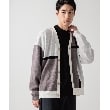 ザ ショップ ティーケー（メンズ）(THE SHOP TK(Men))のパネルジャカードニットカーディガン ライトグレー(511)