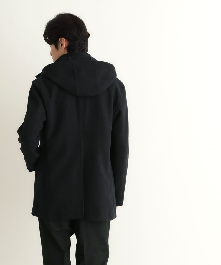 ザ ショップ ティーケー（メンズ）(THE SHOP TK(Men))のウールライクメルトン2WAYコート ビジネス対応/フード取外し可31