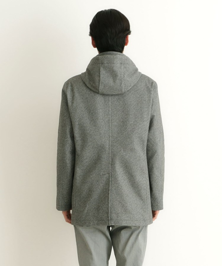 ザ ショップ ティーケー（メンズ）(THE SHOP TK(Men))のウールライクメルトン2WAYコート ビジネス対応/フード取外し可37