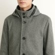 ザ ショップ ティーケー（メンズ）(THE SHOP TK(Men))のウールライクメルトン2WAYコート ビジネス対応/フード取外し可44