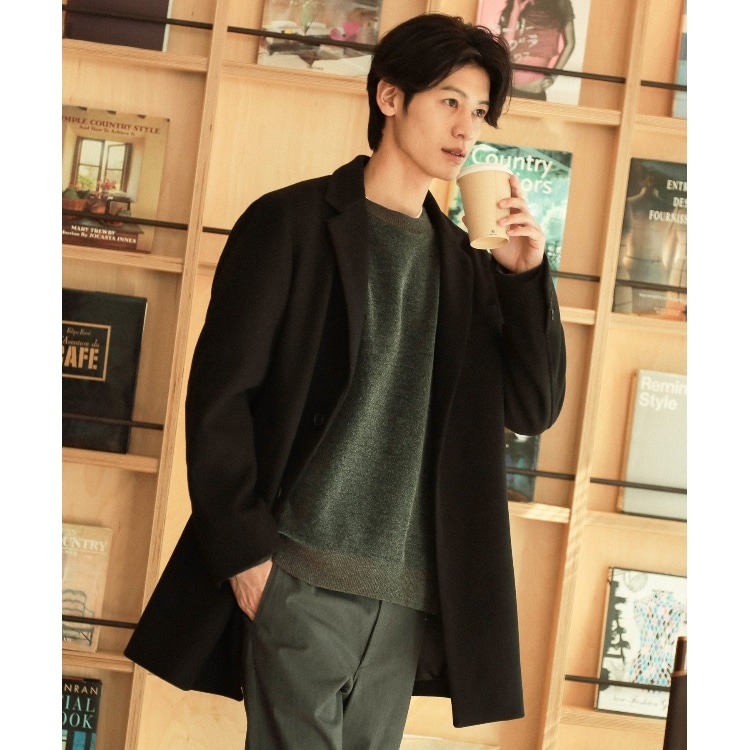ザ ショップ ティーケー（メンズ）(THE SHOP TK(Men))のウールライクメルトンチェスターコート チェスターコート